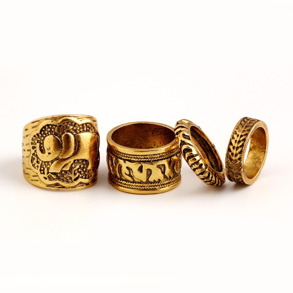 PREVIEW!! Boho Chunky Midi Knuckle Rings 4pc Set - Picture 2 of 4
